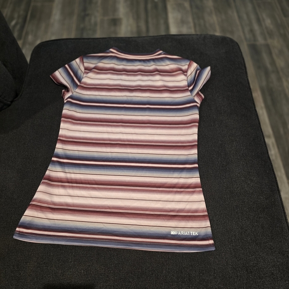 Ariat Multicolor Striped V-Neck Tee - Picture 5 of 10